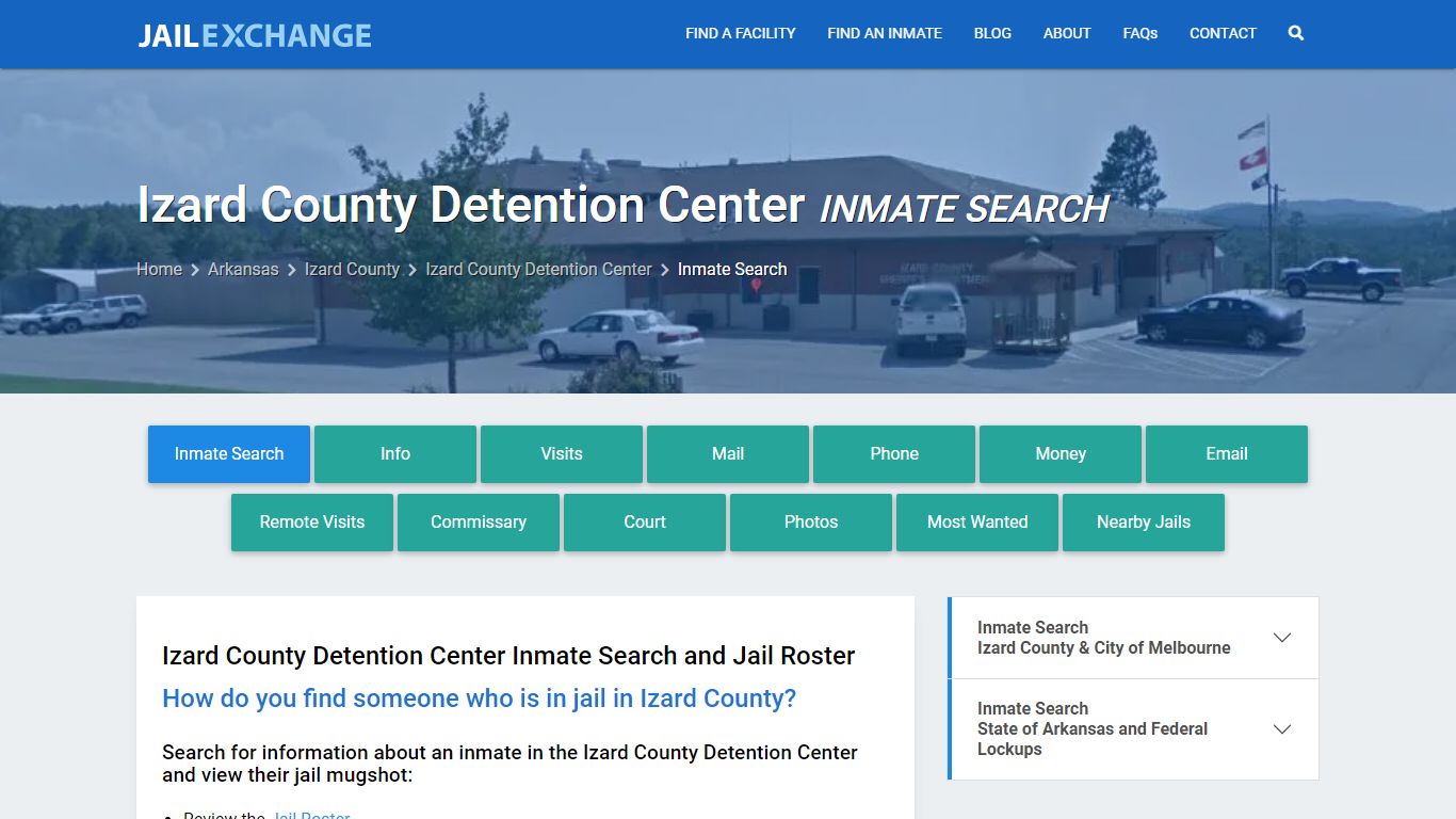 Izard County Detention Center Inmate Search - Jail Exchange